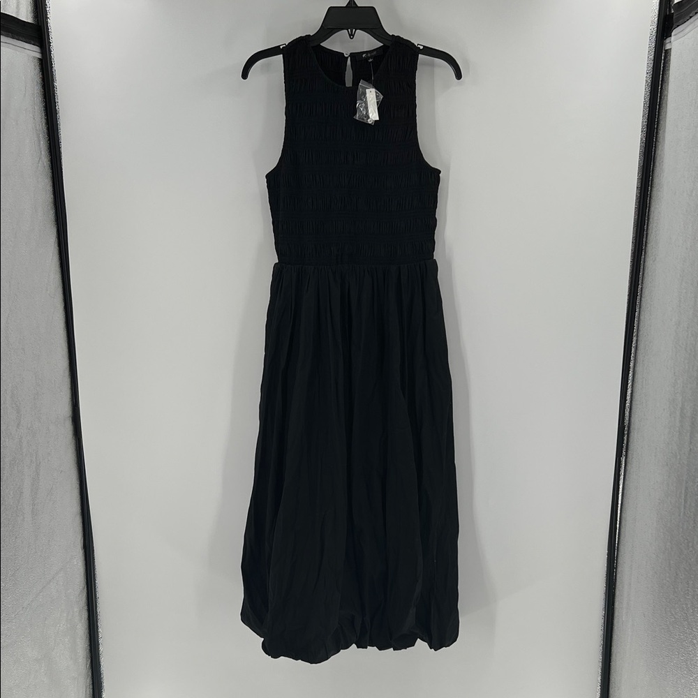 Madewell Black Sleeveless Midi Dress